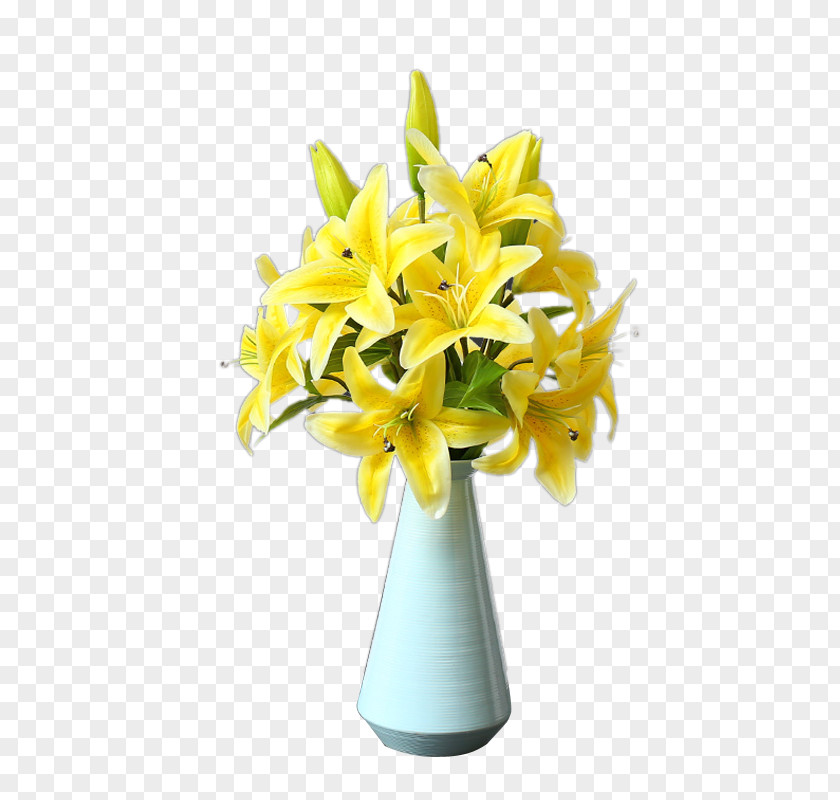 Yellow Lily Floral Design Flower Bouquet Lilium PNG