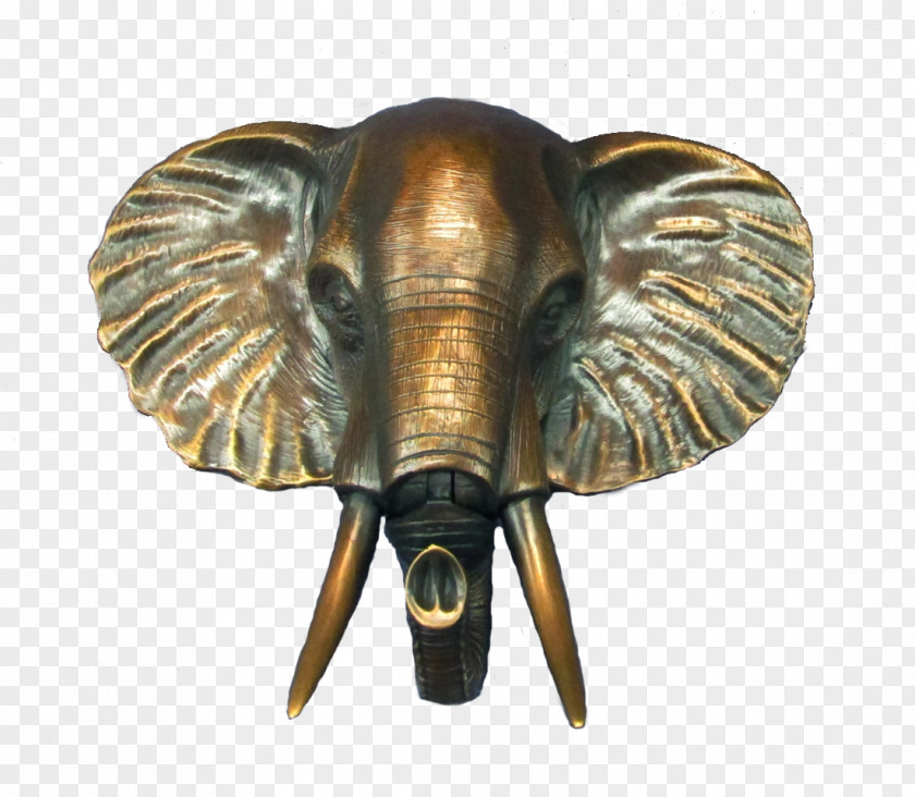 Brass Bronze Sculpture Elephants PNG