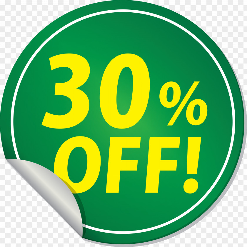 Discount Tag With 30% Off Label PNG