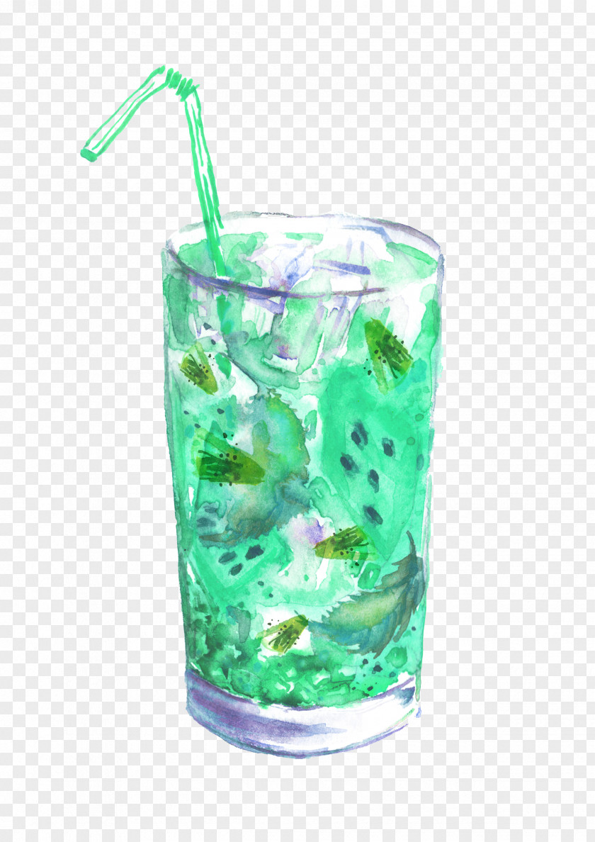 Juice Decoration Cocktail Drink Drawing Watercolor Painting PNG