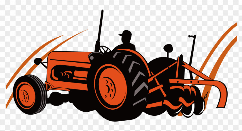 Vector Tractor Farm Agriculture Agricultural Machinery Field PNG