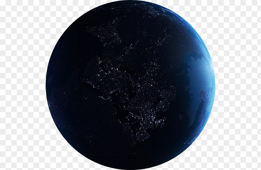 Blue Planet Earth Cobalt Sphere PNG