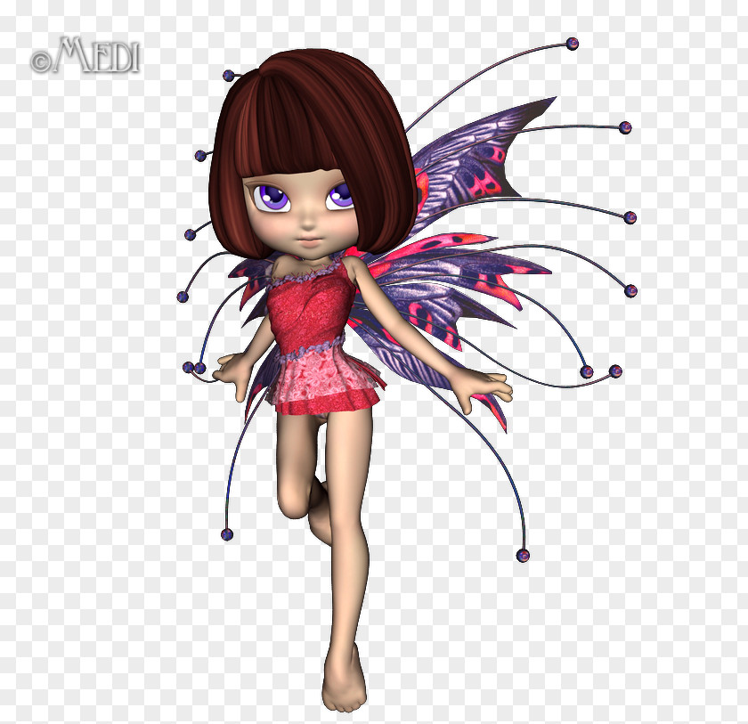 Doll Fairy Brown Hair Blond PNG