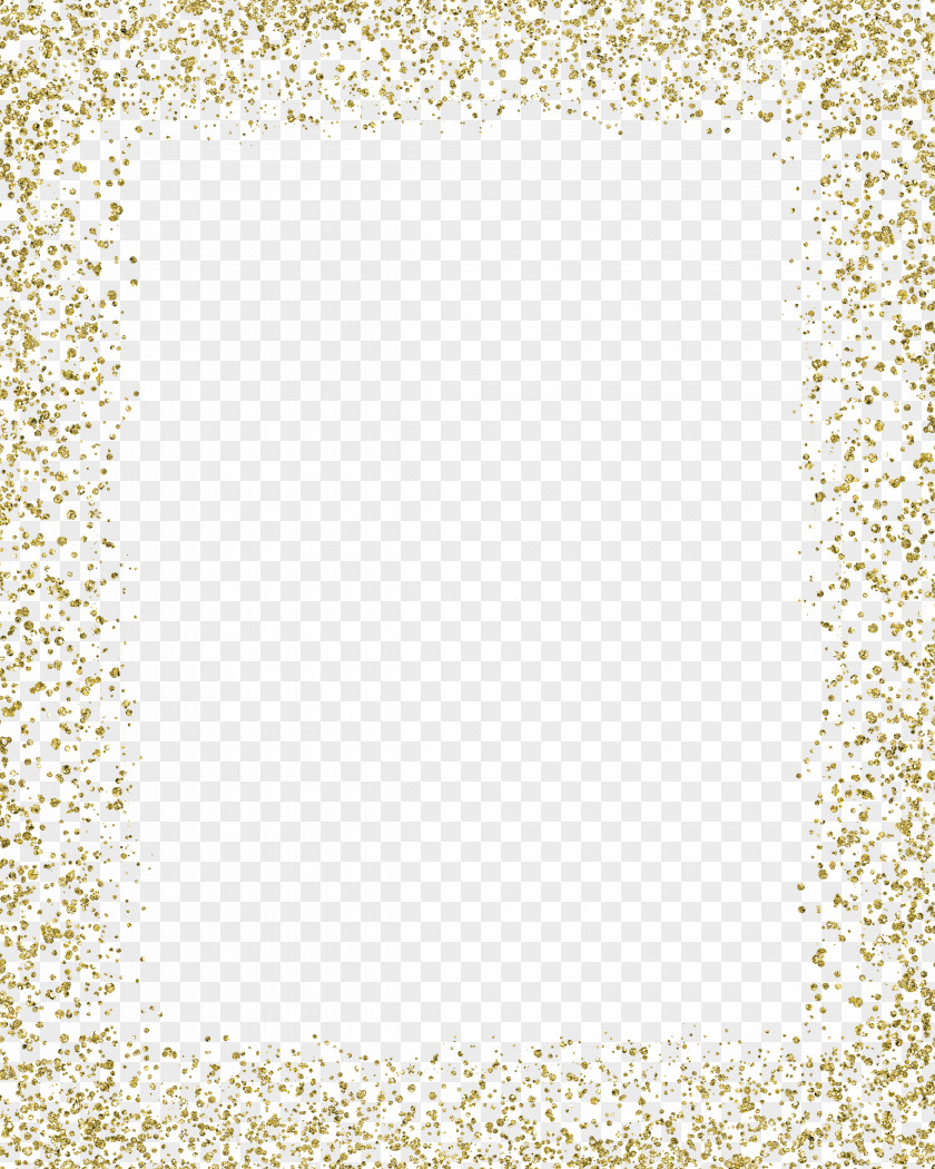 Gold Color Border Glitter MIME PNG