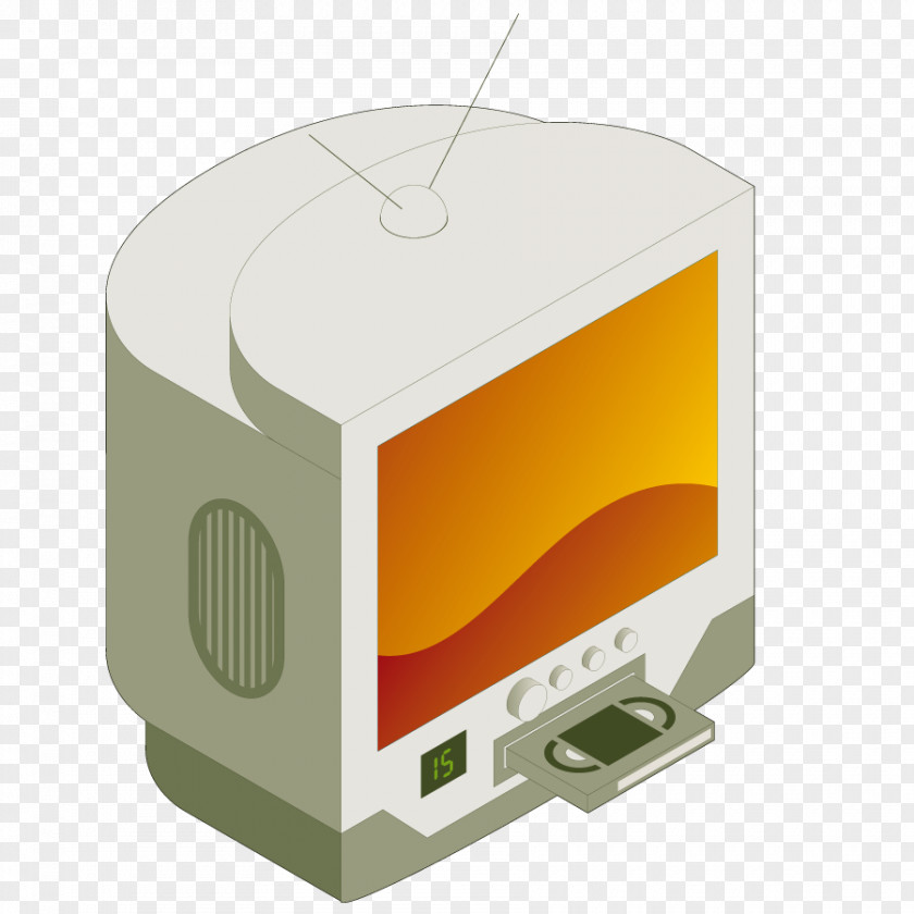 Vector Retro TV Television Set PNG