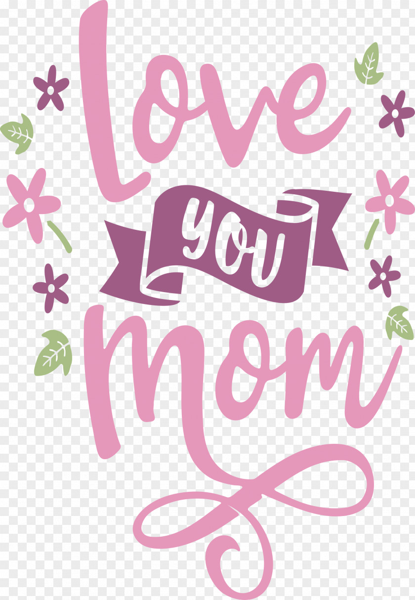 Mothers Day Love You Mom PNG