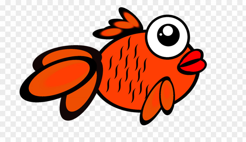 Red Goldfish Drawing Clip Art PNG