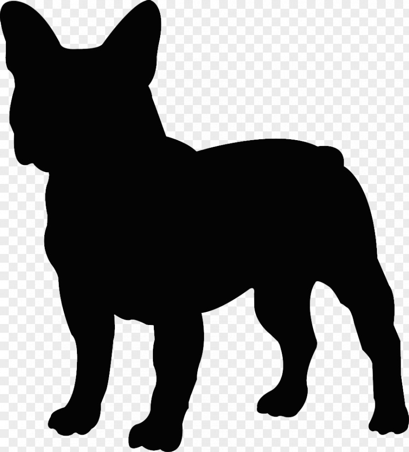 Bulldog French Puppy Silhouette Decal PNG
