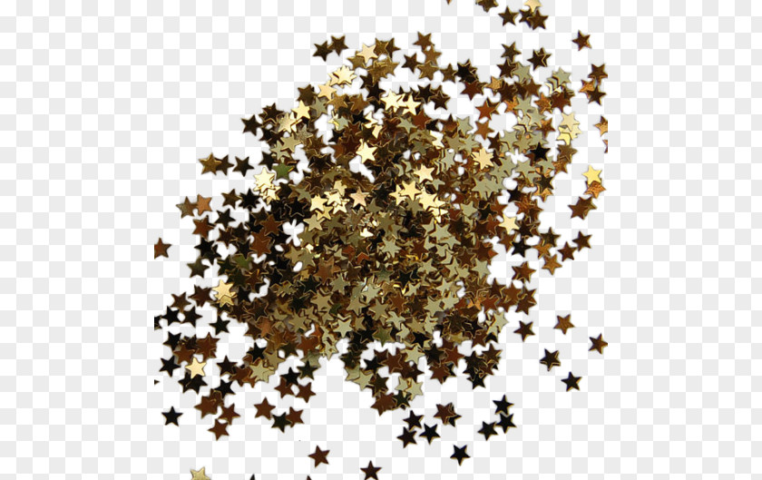 Eye Brow Glitter Star Gold Color Confetti PNG