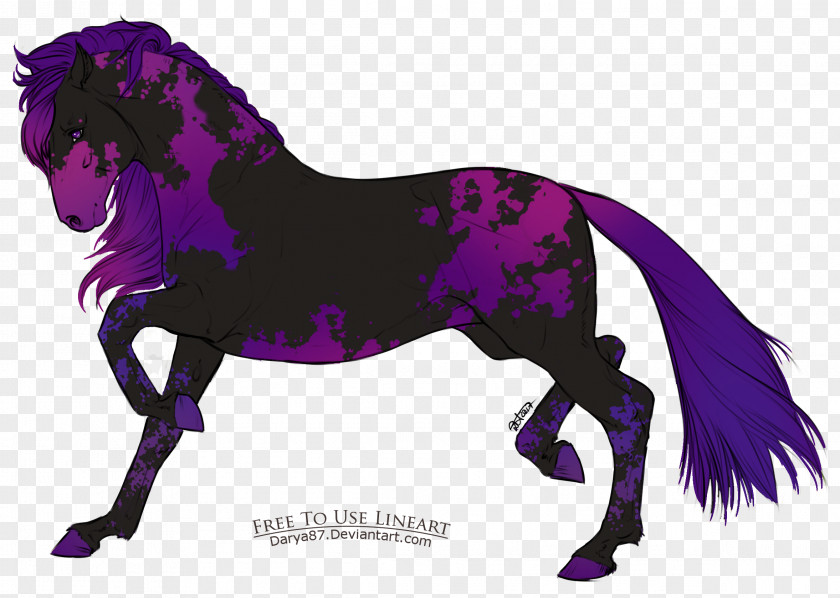 Mustang Mane Demon Cartoon PNG