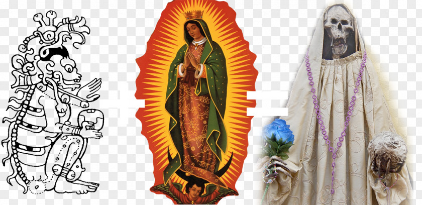 Santa Muerte Our Lady Of Guadalupe Costume Design Religion Map PNG