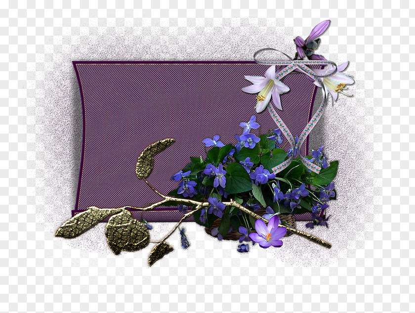 Violet Floral Design Cut Flowers Lavender PNG