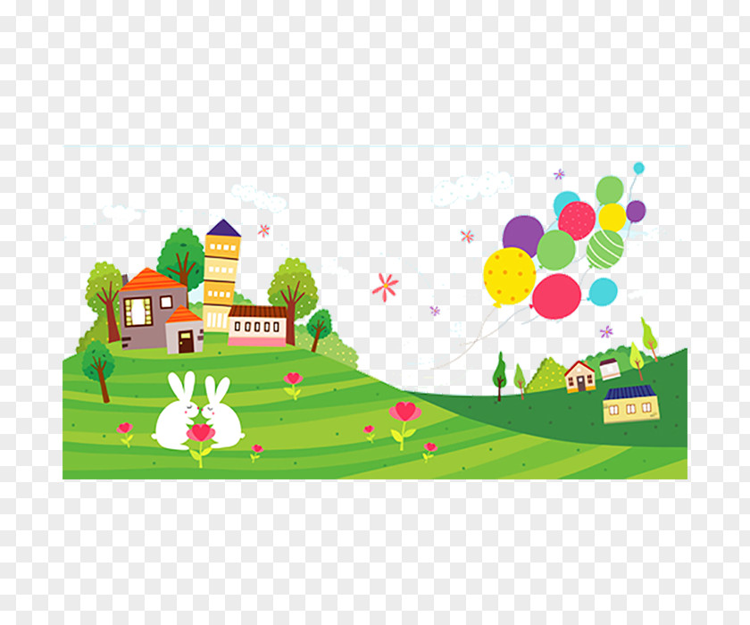 Balloon Green House Building Architecture Royalty-free Illustration PNG