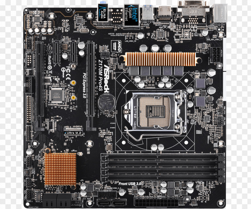 Intel MicroATX LGA 1151 ASRock Motherboard PNG