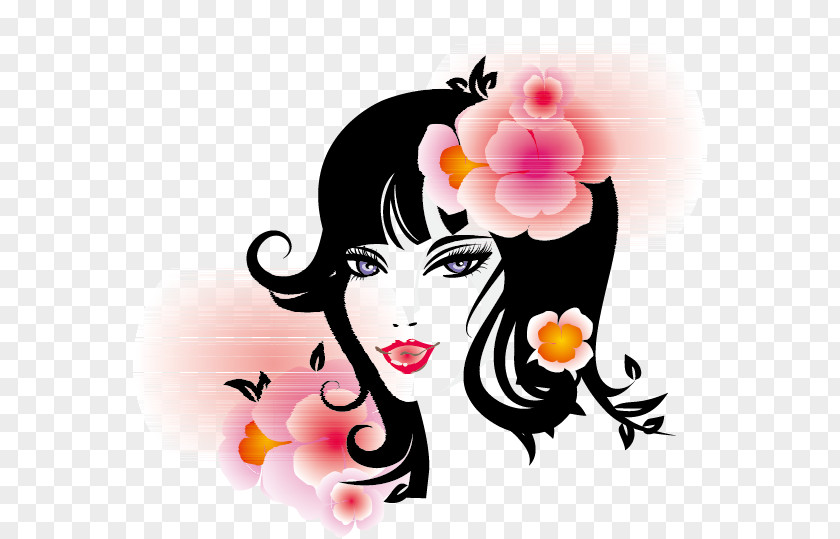 Painted Woman Avatar Female Drawing Euclidean Vector PNG