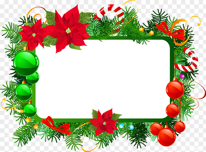 Vector Frame Christmas Picture Frames Clip Art PNG