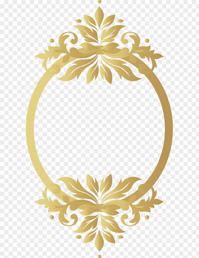 Gold Pattern Frame PNG