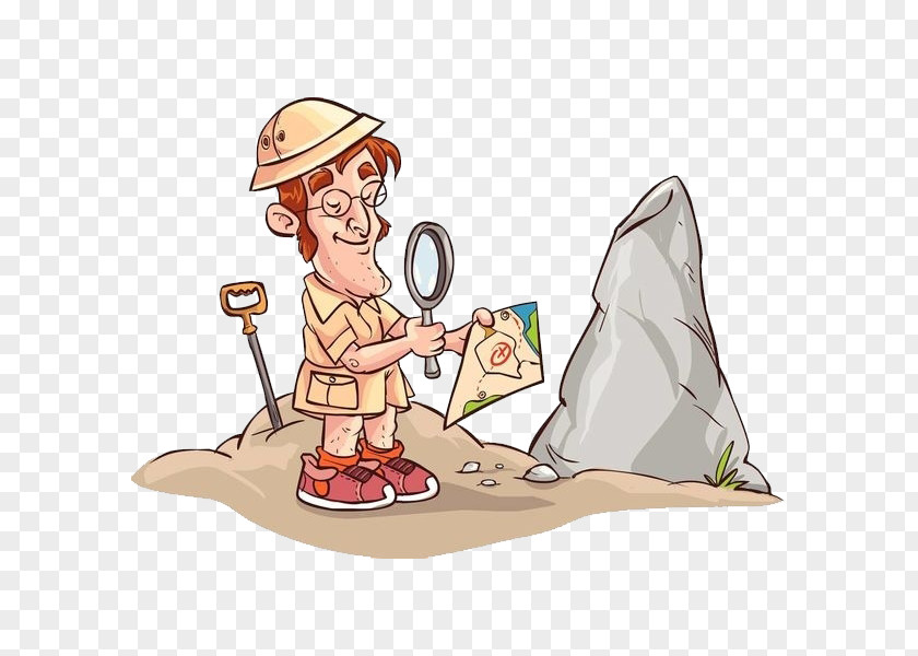 Man With A Map Archaeology Royalty-free Illustration PNG
