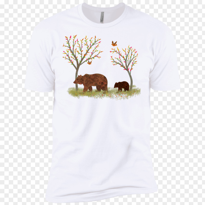 Family Tshirt T-shirt Walking With Mama Sleeve Bear PNG