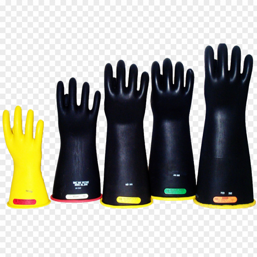 Glove Electricity Electrician Natural Rubber Lineworker PNG