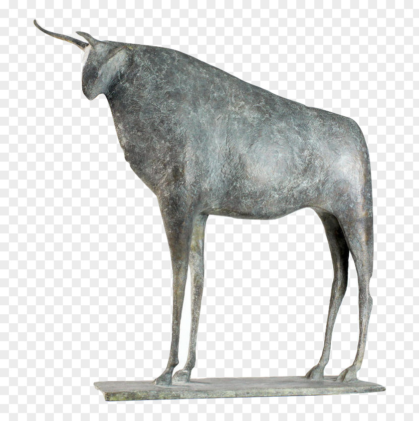 Taureau Bull III Bronze Sculpture Work Of Art Contemporary PNG