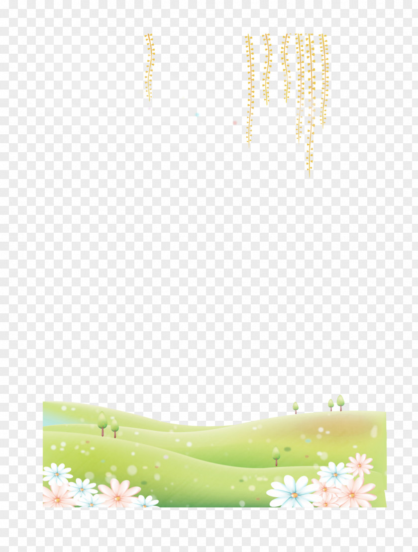 Vector Painted Park Angle Cartoon Pattern PNG