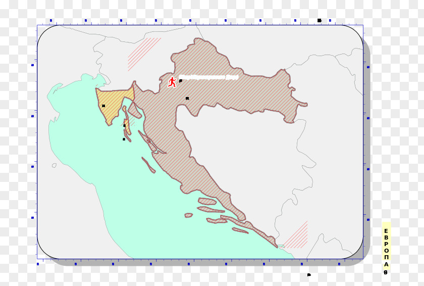 Croatia Map Zadar Line Point Ecoregion PNG