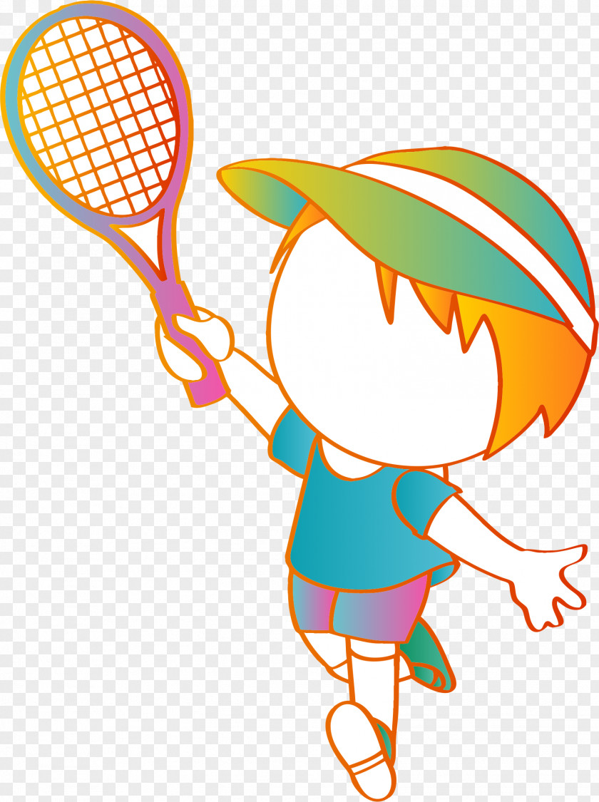 Boys Tennis Designer Clip Art PNG