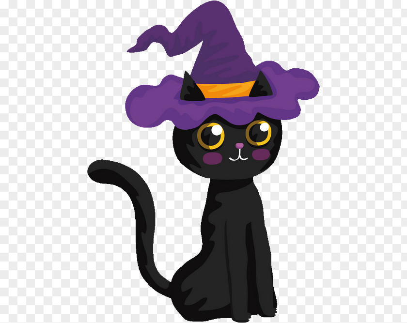 Cat Black Halloween Clip Art PNG