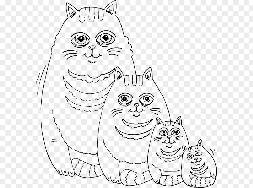 Cat Felidae Cats Coloring Book Christmas Pages PNG