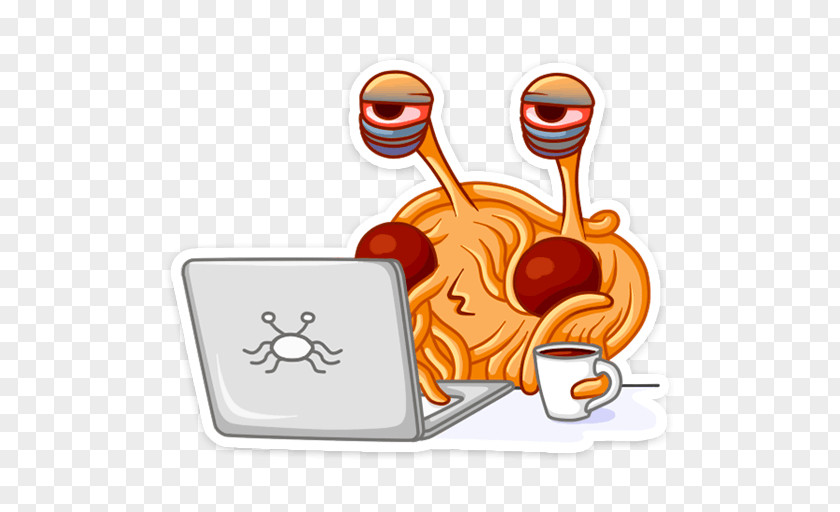 Flying Spaghetti Monster Pastafarianism Sticker VKontakte Telegram PNG