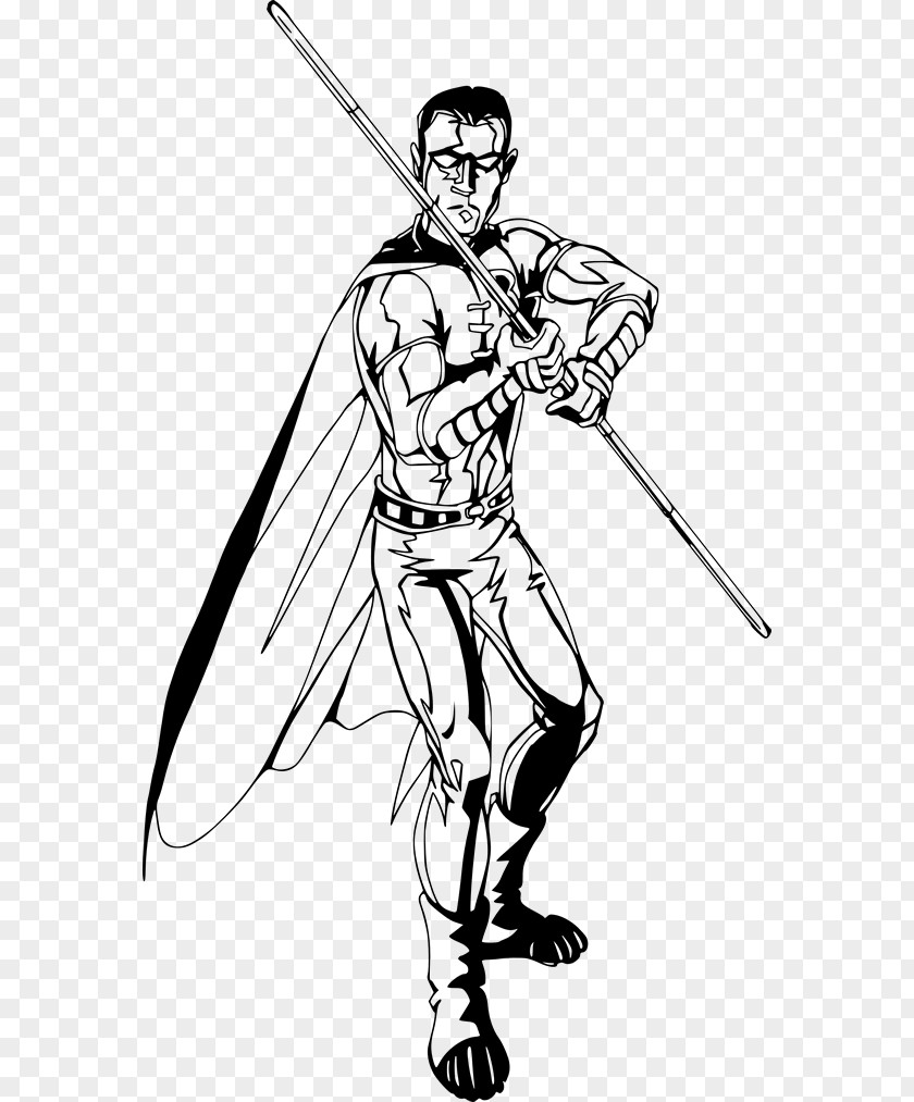 Doodle Line Robin Tim Drake Nightwing Comics Artist Sketch PNG