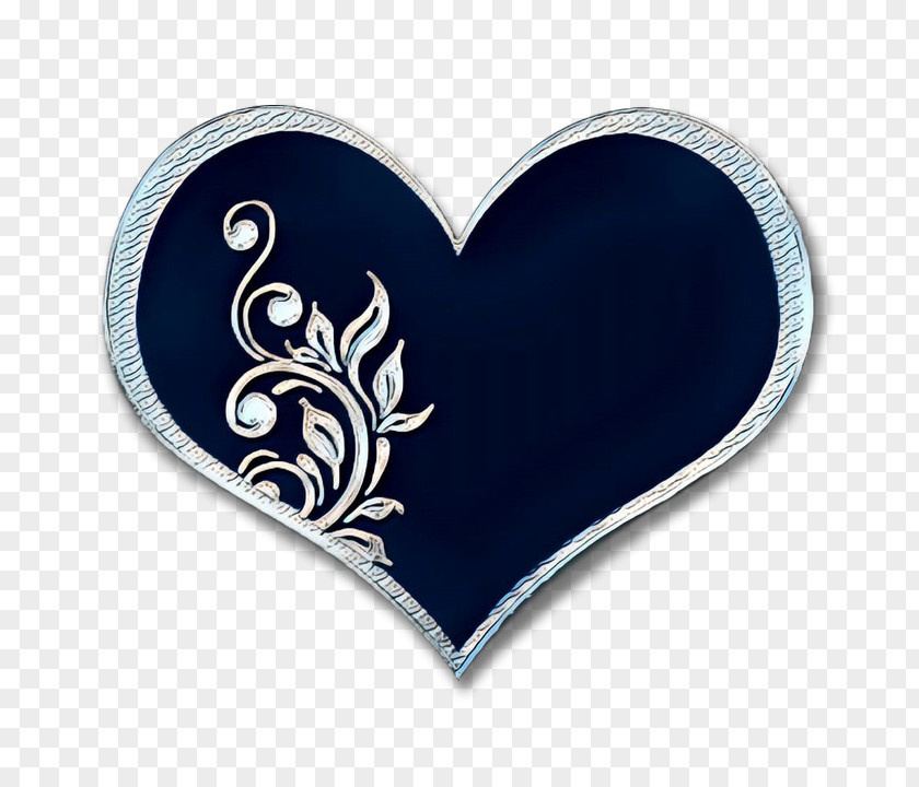Electric Blue Emblem Broken Heart Emoji PNG