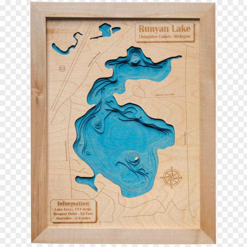 Wood Ya Shop Lake Fenton Runyan Map PNG