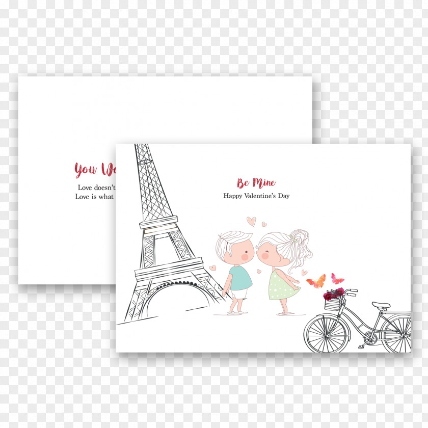 Valentine's Day Theme Greeting & Note Cards Font PNG