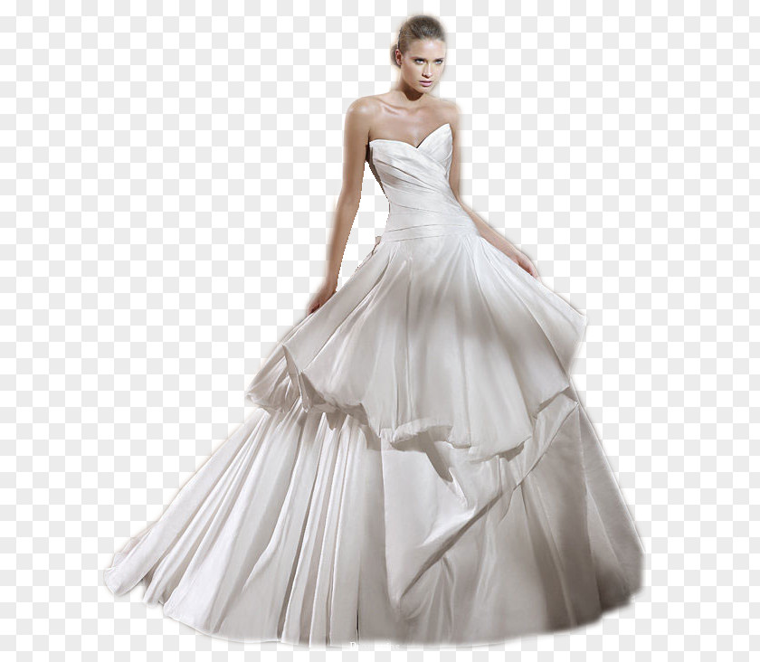Dress Wedding Ball Gown Bride PNG