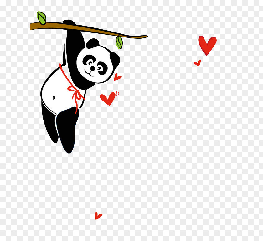 Panda On Branch Giant Royalty-free PNG