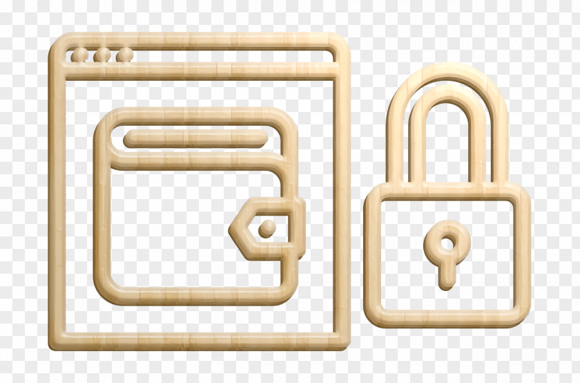 Padlock Icon Digital Wallet Data Protection PNG