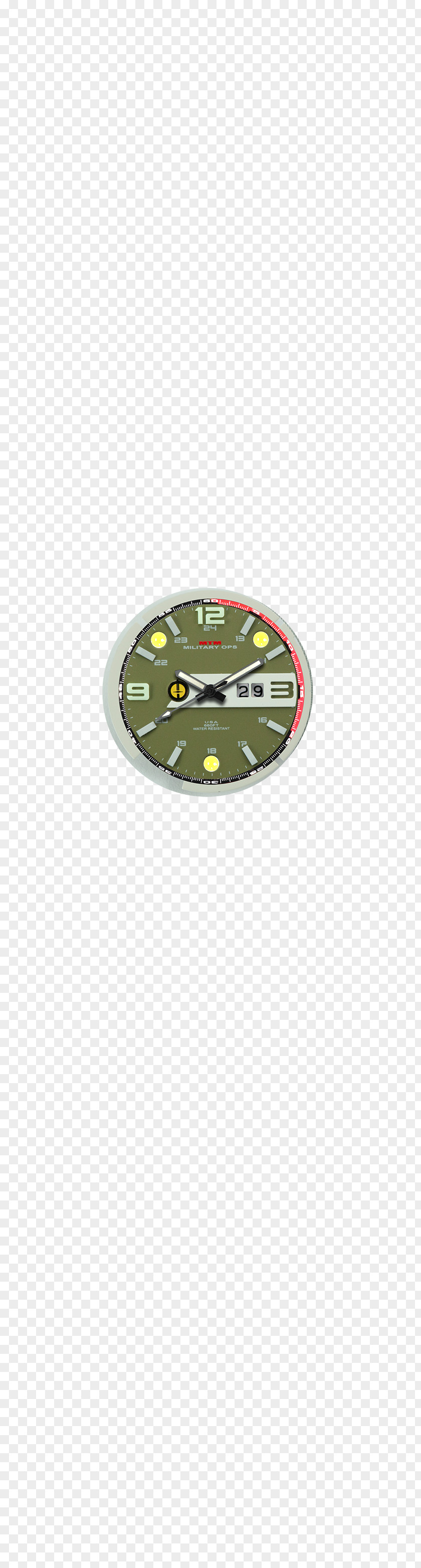 Watch Military Dial Green PNG