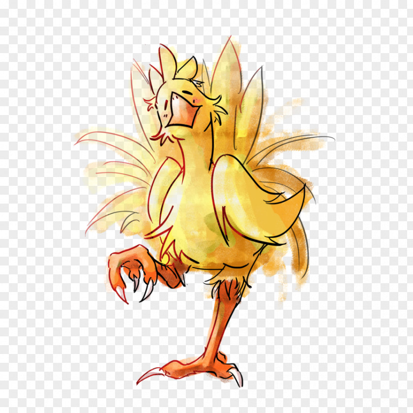 Chocobo Rooster Beak Cartoon Legendary Creature PNG