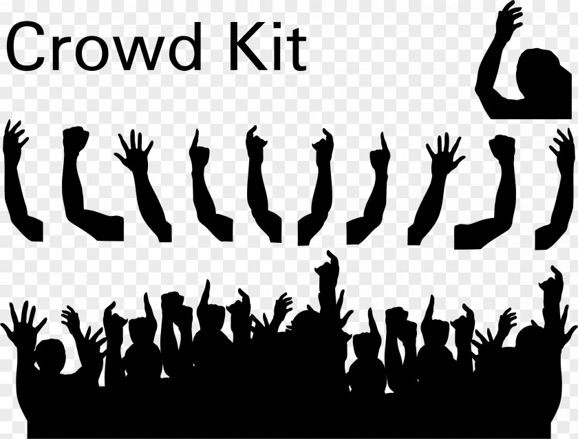 Crowd Silhouette Clip Art PNG