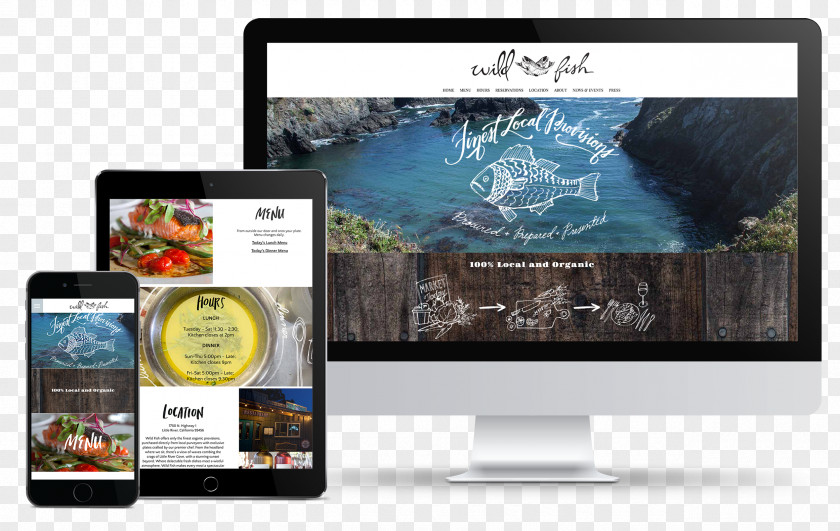 Hansen Belyea Restaurant Wild Fish Responsive Web Design Organic Food PNG