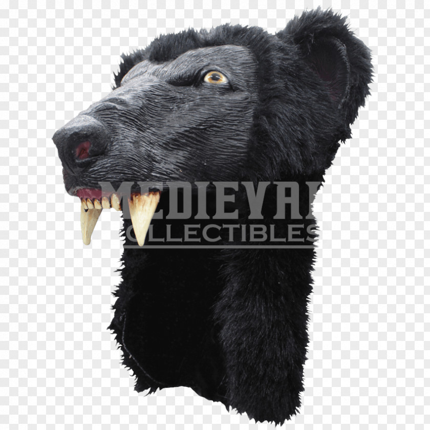 Head Dress American Black Bear Fur Snout PNG