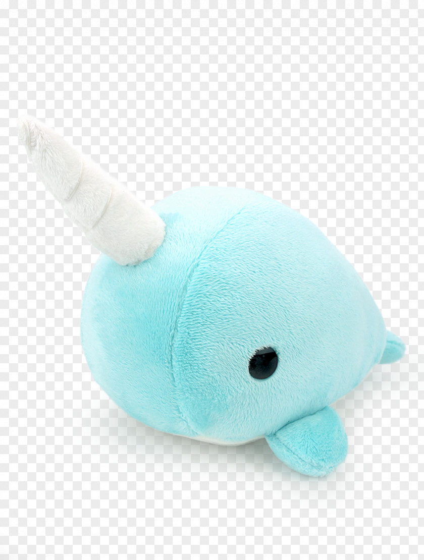 Narwhal Stuffed Animals & Cuddly Toys Plush Textile Turquoise PNG