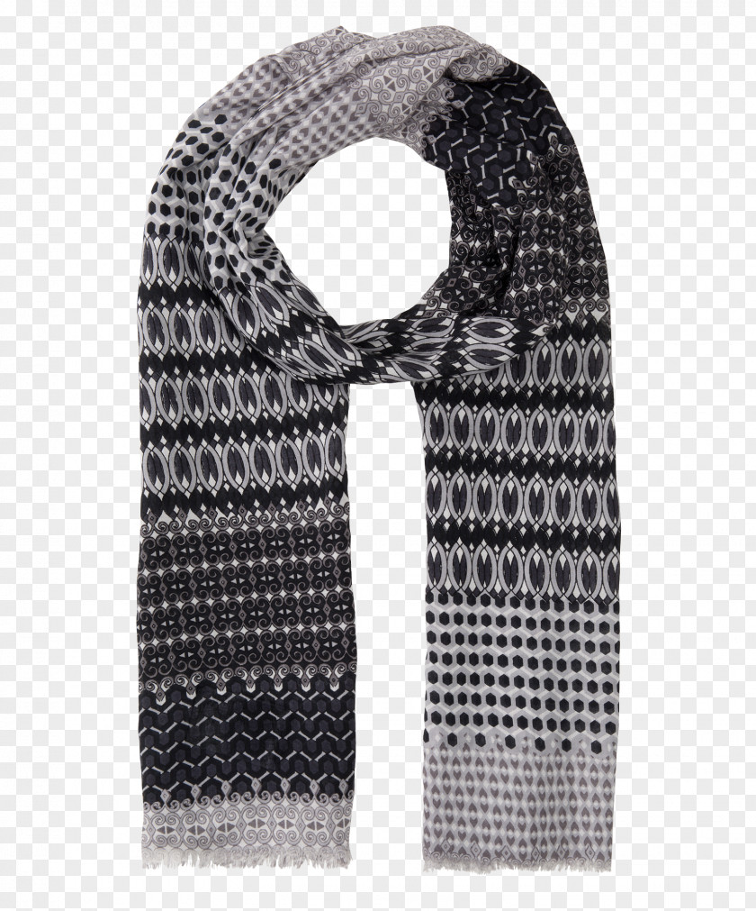 Black Scarf Cream Fashion Johnny Was Wool PNG