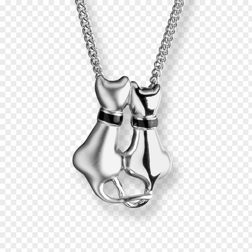 Cat Charms & Pendants Necklace Silver PNG