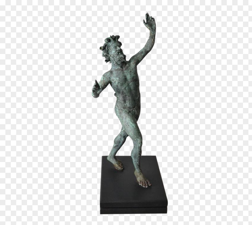 Dancing Faun Statue Bronze Sculpture PNG