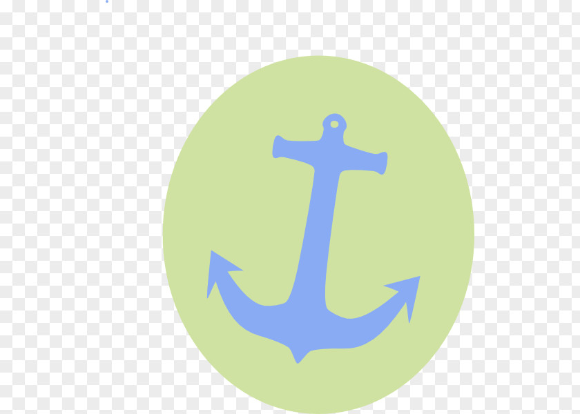 Green Circle Anchor Clip Art PNG