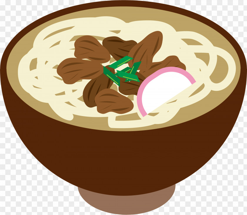 Meat Udon Kitsune Soba Illustration Kake Noodle PNG