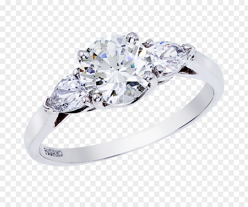 Ring Engagement Brilliant Diamond Gold PNG